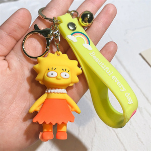 Llavero de silicona de dibujos animados de los Simpson, adorable colgante de peluche, accesorio para bolso y llavero - Product Image 6
