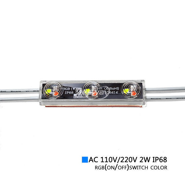 High Bright Ac 110v 220v RGB LED Module 2W SMD3030 IP68 Waterproof Dimmable 3-Year Warranty for Store Signs Decorate