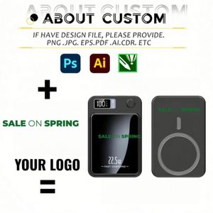 Batería Externa Magnética Inalámbrica para Teléfono Móvil con Pantalla LED de 10000 mAh, Mini, con Logotipo Personalizado OEM - Product Image 2