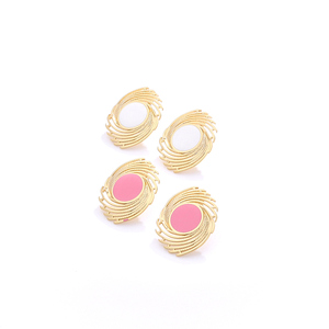 Acero inoxidable 18K oro espiral <span class=keywords><strong>ojo</strong></span> huracán forma moda colorido Stud pendientes diseño clásico resina pendientes - Product Image 2