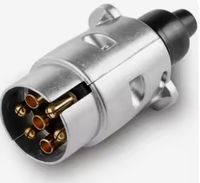 Connecteur de remorque 7 broches 12V à connexion baïonnette 5-15A avec terminaison à vis pour camping-car et caravane