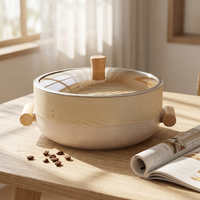 Pot à soupe en alliage d'aluminium antiadhésif de haute qualité avec vapeur en bambou pour cuisinière à gaz/cuisinière à induction