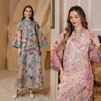 Robes arabes longues brodées pour femmes musulmanes, robe de fête Jalabiya, Eid Ramadan, Maroc, Dubaï, Abayas, Kaftan, Islam, Vestidos 0013