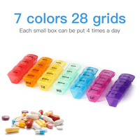 Organisateur de pilules 7 jours pour la maison, boîte à vitamines portable cylindrique, étui à médicaments rond coloré, produits ménagers