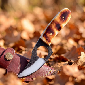Couteau à dépecer, petit couteau de chasse à lame fixe, couteau à dépecer les os en acier au carbone, lame de 3 pouces, équipement de camping en plein air, lame fixe - Product Image 1