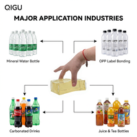 Colle thermofusible Qigu PSA en caoutchouc synthétique, adhésif sensible à la pression pour l'étiquetage et l'emballage de bouteilles en PET dans les secteurs des boissons et des cosmétiques