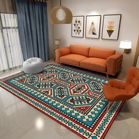 Kristallvelours Persischer Teppich Böhmischer Ethnisch Bedruckter Teppich Weicher Wohnzimmer-Schlafzimmer-Bodenteppich Heimdekoration