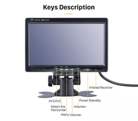 Monitor de Espejo Retrovisor LCD TFT IPS de 7 Pulgadas con Entrada de Video de Doble Canal para Sistemas de Monitoreo de Camiones y Vehículos Grandes