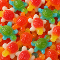 Bonbons Gélifiés Halal pour Enfants en Forme de Tortue, Bonbons Personnalisés OEM, Bonbons Gélifiés en Gros, Fournisseur de Bonbons Gélifiés en Chine