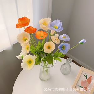 Flor Artificial de Amapola, Seda Flocada, Alta Simulación, Ramo para Decoración de Bodas y Hogar, Venta al por Mayor YMR02 - Product Image 5