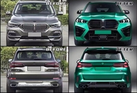 Bumper Depan Belakang, Side Skirt, Body Kit untuk BMW X5 Upgrade ke G05 X5M 2023+ Konversi Gaya LCI