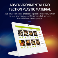 Tablette PC Android en forme de L Tableau de menu Affichage commercial de 10.1 "Tablettes de point de vente de bureau pour restauration rapide/café Commande de restaurant