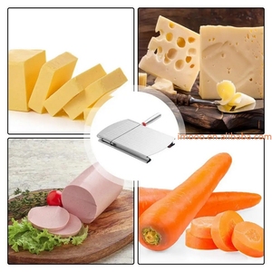 <span class=keywords><strong>Prix</strong></span> usine trancheuse à fromage en acier inoxydable antidérapant manuel beurre planche à découper avec base d'aspiration pour bloc de tranchage jambon saucisse - Product Image 3