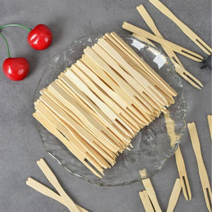 Brochettes et fourchettes à fruits jetables en bambou – Outil de cueillette de fruits au design moderne pour usage domestique et commercial - Product Image 5