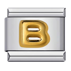 إكسسوارات يدوية الصنع، حروف أولية بارزة مرنة، سوار مودولار إيطالي من الفولاذ المقاوم للصدأ، مجوهرات عصرية للنساء والرجال - Product Image 4