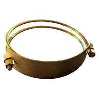 Collier de serrage pour tuyau de 8 pouces, double fil, galvanisé, robuste, pour irrigation agricole, raccordement de tuyaux en caoutchouc, OEM, garantie 3 ans