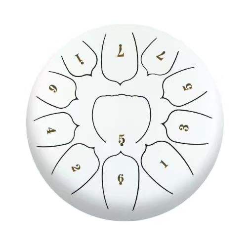 10-inch 11-tone frosted white