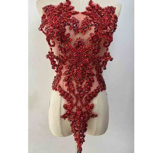 Parche Decorativo Cosido a Mano con Cuentas de Cristal Ecológicas y Pedrería <span class=keywords><strong>3D</strong></span> para Vestidos y Prendas - Product Image 1