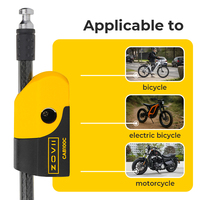 Antivol câble vélo avec alarme 120 dB, étanche IP67, en acier allié haute sécurité, certifié CE pour vélo, vélo électrique et trottinette