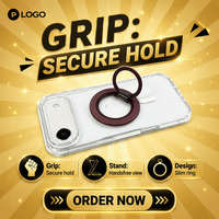 Support de téléphone portable magnétique rotatif à 360 degrés rouge cerise, en alliage d'aluminium et ABS, modèle tendance, vente chaude