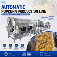 Machine à Popcorn Industrielle à Gaz avec Revêtement Caramel, Ligne de Production Automatique de Popcorn, Prix