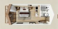 Maison modulaire portable en conteneur, maisonnette en panneaux sandwich, cabane mobile pour hôtel, villa, appartement