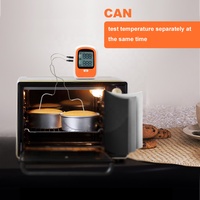 Termometer makanan Digital layar besar, untuk memasak daging BBQ dapur dengan klip Pemeriksaan terbuat dari plastik