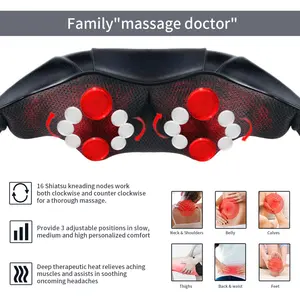 2024 nóng bán điện đầy đủ cơ thể Shiatsu Massage nhào giảm đau vai Massager sản phẩm cổ massage