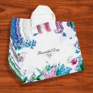 Wholesale Custom Logo Printed LDPE Biodegradable <b>Packaging</b> <b>Bags</b> with Valve Hand Length Handle Custom Color & Size Available - Product Image 1