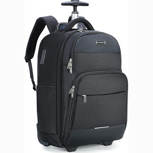 ee Sample Wholesale Newly Arriving High Capacity Waterproof PU <b>Leather</b> Rolling Wheeled <b>Laptop</b> <b>Backpack</b> Travel <b>Backpack</b> - Product Image 1