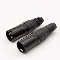 Connecteurs de câble de microphone XLR femelle 3 broches nickelés RASANTEK pour haut-parleur audio et guitare, en laiton noir/rouge