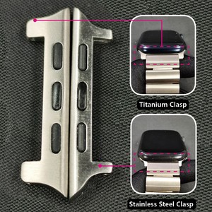 Adaptateur de barre à ressort en alliage de titane de grade 2, connecteur ultra large compatible avec <span class=keywords><strong>Apple</strong></span> <span class=keywords><strong>Watch</strong></span> 42 44 45 46 49 mm, <span class=keywords><strong>bracelet</strong></span> de montre universel DIY - Product Image 4