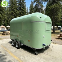 Remorque alimentaire Goeasy personnalisée en fibre de verre et aluminium avec cuisine complète pour entreprise de restauration de rue éco-responsable