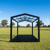 Structure en acier, maison préfabriquée mobile en kit, maisonnette préfabriquée 20 pieds avec toit triangulaire, bureau conteneur, structure en acier à vendre