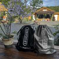 Sac en velours à cordon avec logo imprimé noir pour bijoux de téléphone et rangement de cadeaux