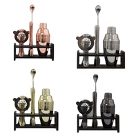 Ensemble de shakers à cocktails classiques professionnels en acier inoxydable, de haute qualité, réutilisables, durables, écologiques, emballage en boîte cadeau, outils de bar