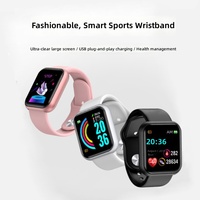 Pulsera Inteligente Y68 con Monitor de Ritmo Cardíaco, Reloj D20 con Correa de TPU en Colores Pastel, Alertas de Salud, Podómetro, Éxito de Ventas Internacional