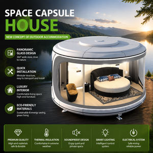 Casas Prefabricadas de Aluminio, Hotel de Domo <span class=keywords><strong>Redondo</strong></span>, Carpa Familiar con Baños, Villa Prefabricada Modular, Cabaña Tipo Apple para Hotel - Product Image 1