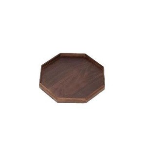 Solid Wood Octagonal <b>Tea</b> <b>Tray</b> Walnut Color Serving Platter For Coffee <b>Tea</b> Fruit Snack Household Use - Product Image 5