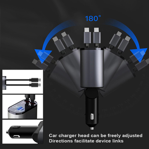 <span class=keywords><strong>Chargeur</strong></span> de voiture rétractable 4-en-1 100W Chargement rapide pour <span class=keywords><strong>iPhone</strong></span> 16/15 Galaxy Pixel avec deux câbles et adaptateur USB Design compact - Product Image 6