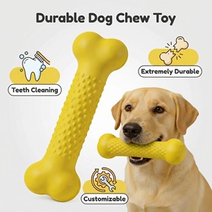 Jouet à mâcher pour chien en caoutchouc naturel, design personnalisé, os résistant pour mâcheurs agressifs, bâtonnet dentaire longue durée / Logo personnalisé - Product Image 2