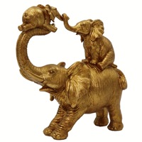 Statue d'éléphant en résine, figurine porte-bonheur Feng Shui, décoration pour la maison, le salon, le bureau, sculpture animale, ornement, vente en gros