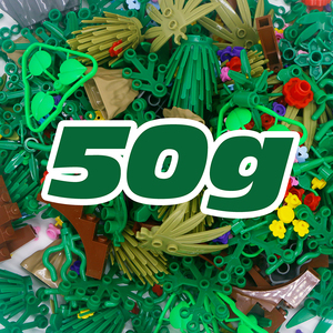 50g cây thực vật moc gạch gói thiết lập lá cỏ bụi lá thân cây khối xây dựng vườn rừng các bộ phận phụ kiện đồ chơi - Product Image 1