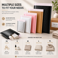 Sacs à bulles personnalisés avec logo, enveloppes à bulles imperméables en polyéthylène pour l'expédition de vêtements, de mode et de boutiques e-commerce.