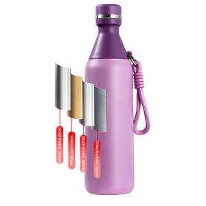 Nouvelle bouteille isotherme en acier inoxydable de 20 oz personnalisable avec poignée, portable, anti-fuite, pour le sport - Product Image 5