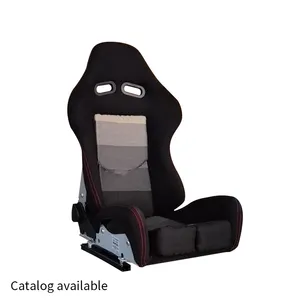מותאם אישית לוגו חפש שחור תפר מוצק משחקי כיסא מושב מירוץ אמיתי פחמן סיבי פחמן מירוץ רכב מושב שכיבה דלי מושבים