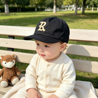 Casquette de baseball plate brodée haut de gamme pour enfants, logo personnalisé, en coton, 5 panneaux, non structurée, pour tout-petits, vente en gros de casquettes Gorras