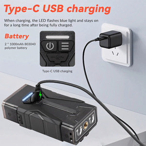 Linterna LED RGB M19 Recargable Multifunción con Imán y Clip para Uso en Exteriores - Product Image 2