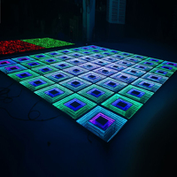 Dalles de sol LED interactives à induction 3D Sailwin pour événements de mariage et de danse