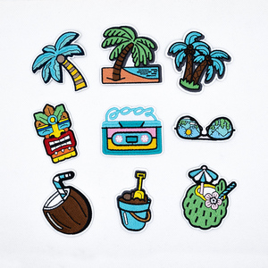 KỲ NGHỈ HÈ bãi biển-Các Bản vá thêu theo chủ đề, bikini, bãi biển đầy nắng, thêu máy tính, <span class=keywords><strong>Hawaii</strong></span>. - Product Image 4